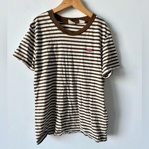 Levi’s Brown and Off-White Perfect Tee Women’s Small